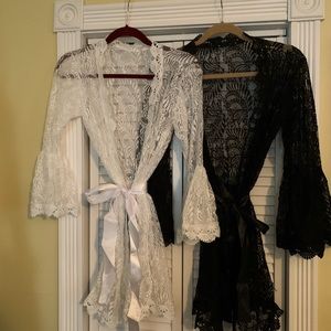 Bundle of 2 Lace Robes/Coverups size S
